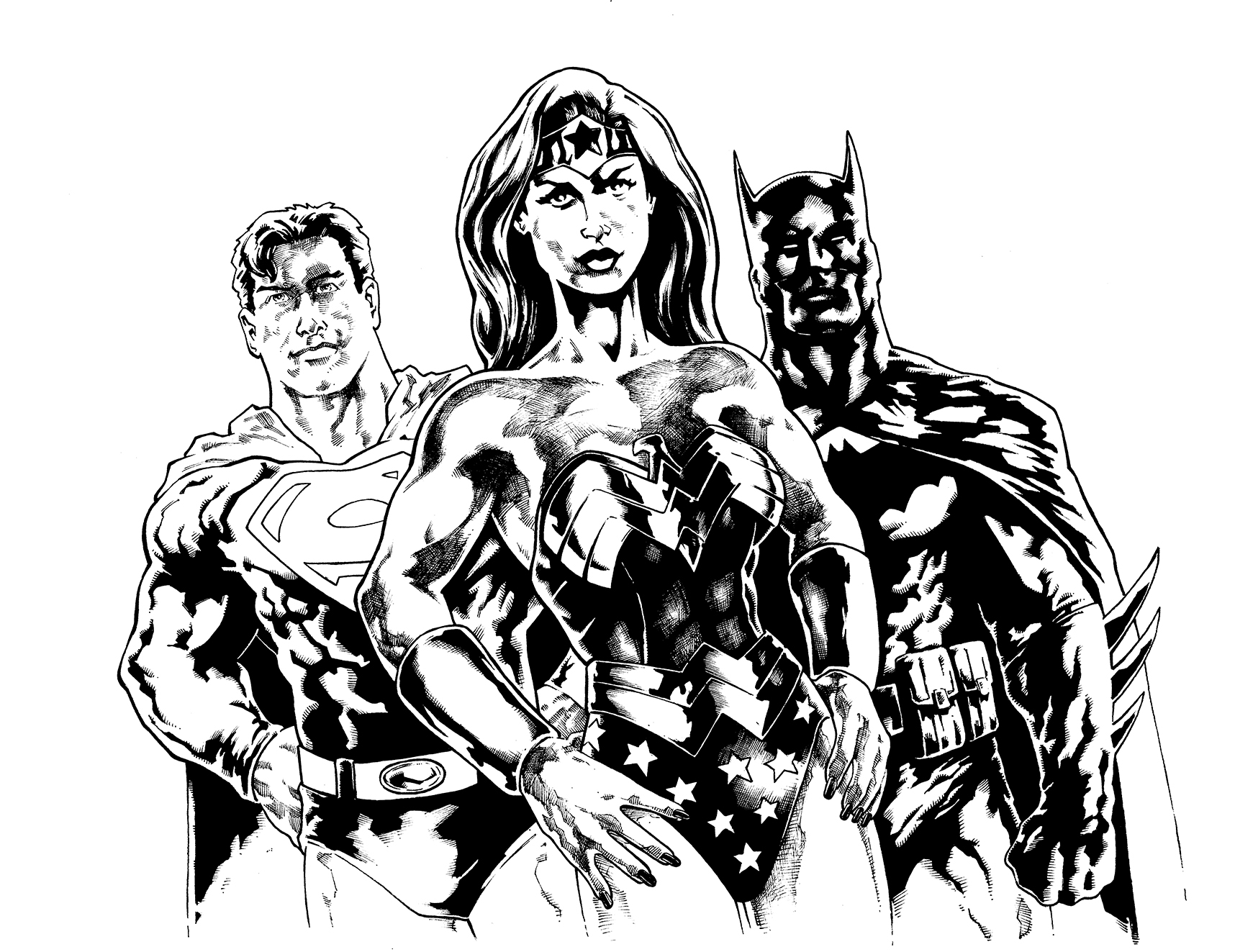 Wonder Woman, Superman and Batman